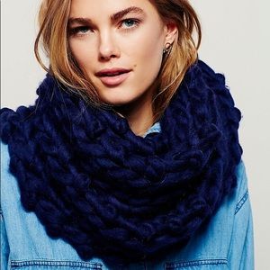 Navy Blue Knit Free People Scarf-Last Chance!